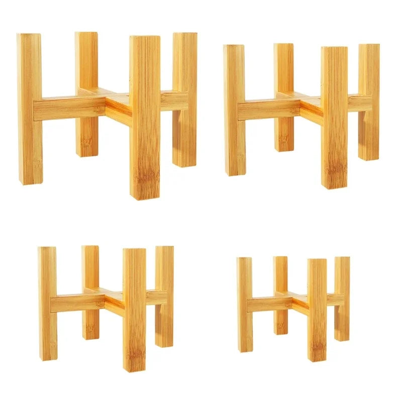 Four-Legged Wood Flower Pot Holder