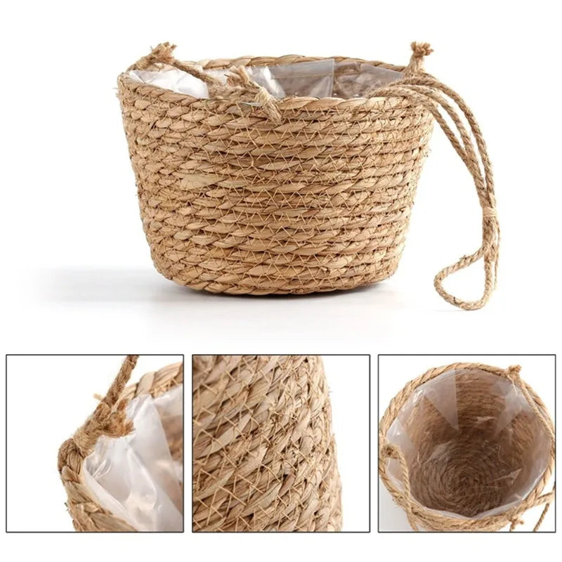 Woven Hanging Flower Pot
