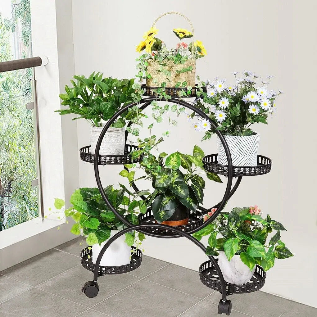 6-Pots Flower Holder Plant Stand