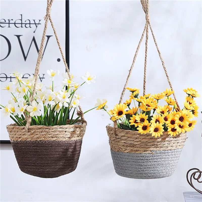 Woven Hanging Flower Pot