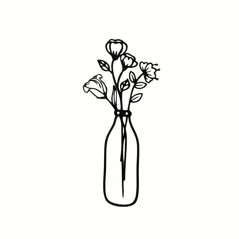 Metal Floral Wall Sculpture