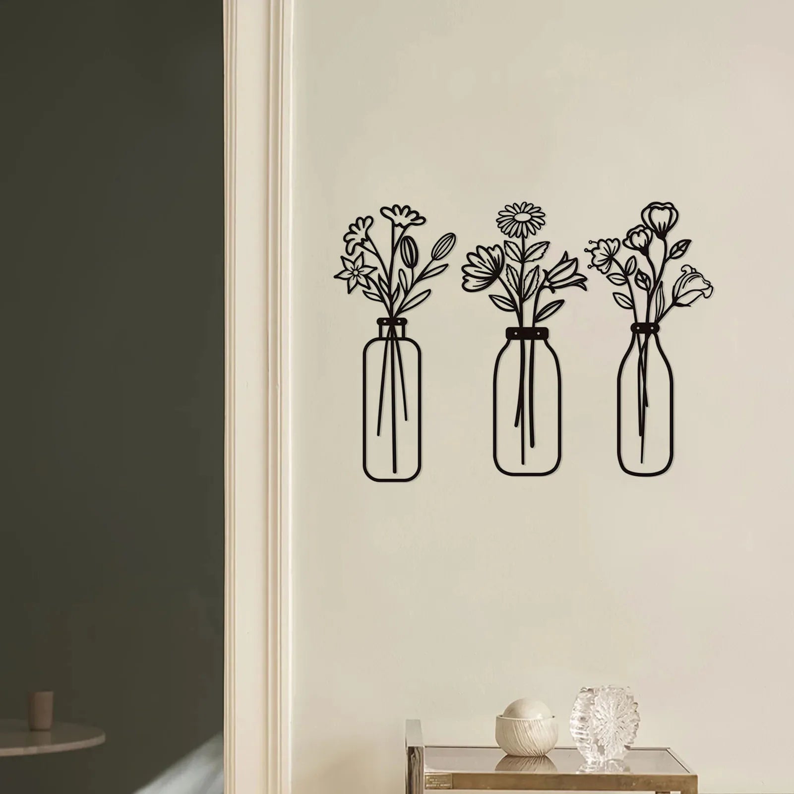Metal Floral Wall Sculpture