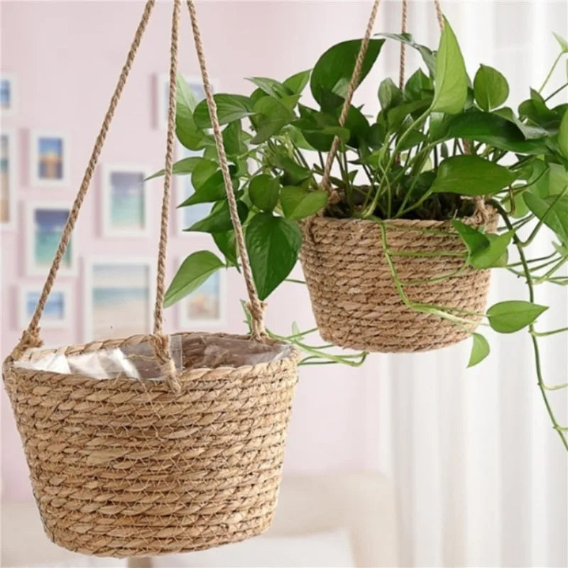 Woven Hanging Flower Pot