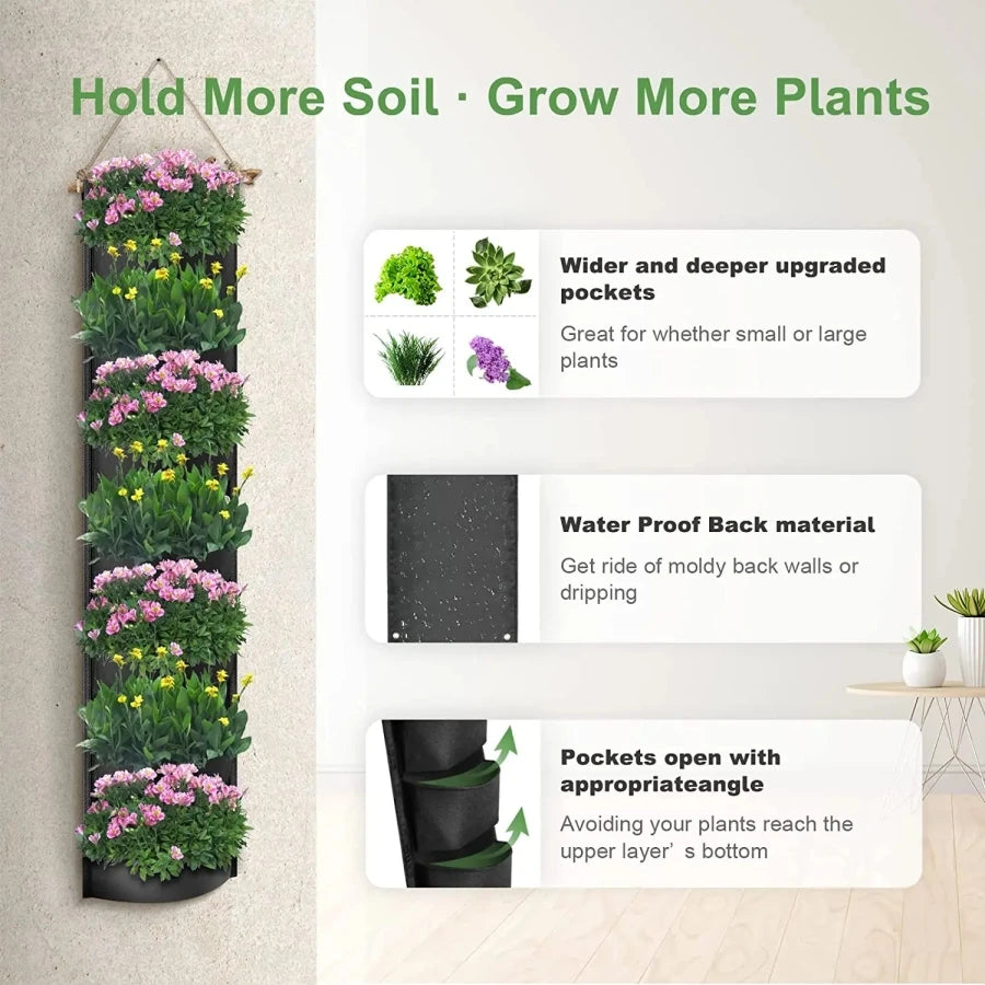Hanging Wall Planter Bags