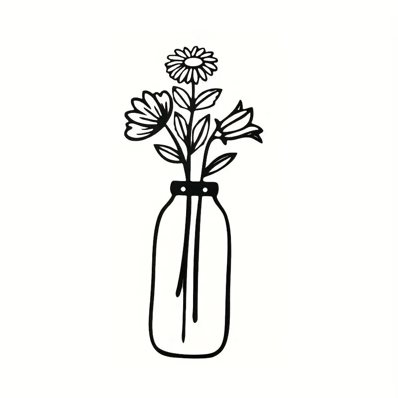 Metal Floral Wall Sculpture