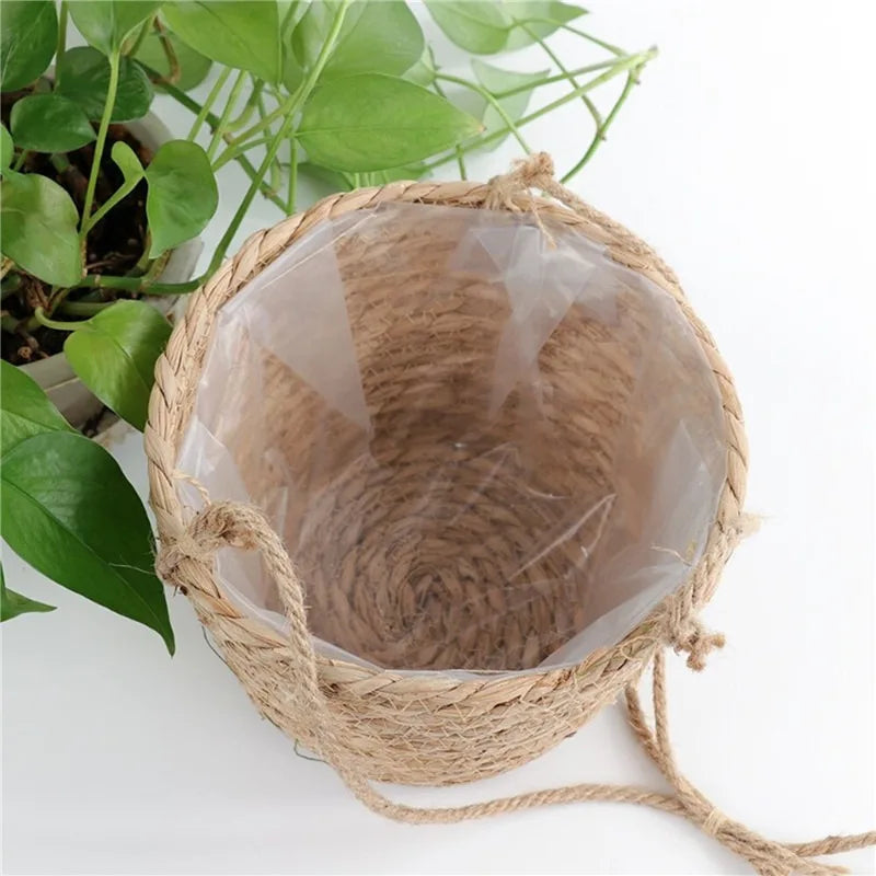 Woven Hanging Flower Pot