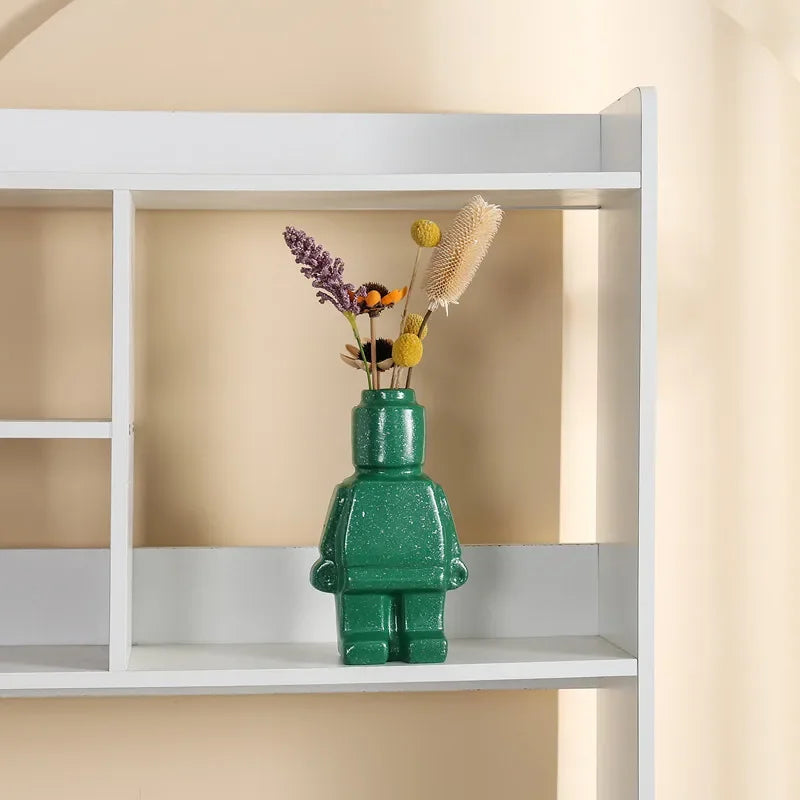 European Resin Statue & Flower Vase