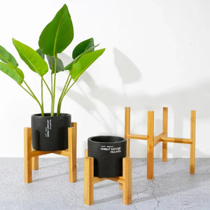 Four-Legged Wood Flower Pot Holder