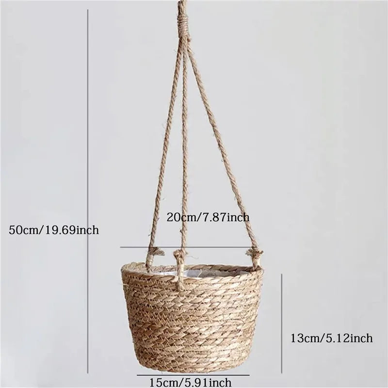 Woven Hanging Flower Pot
