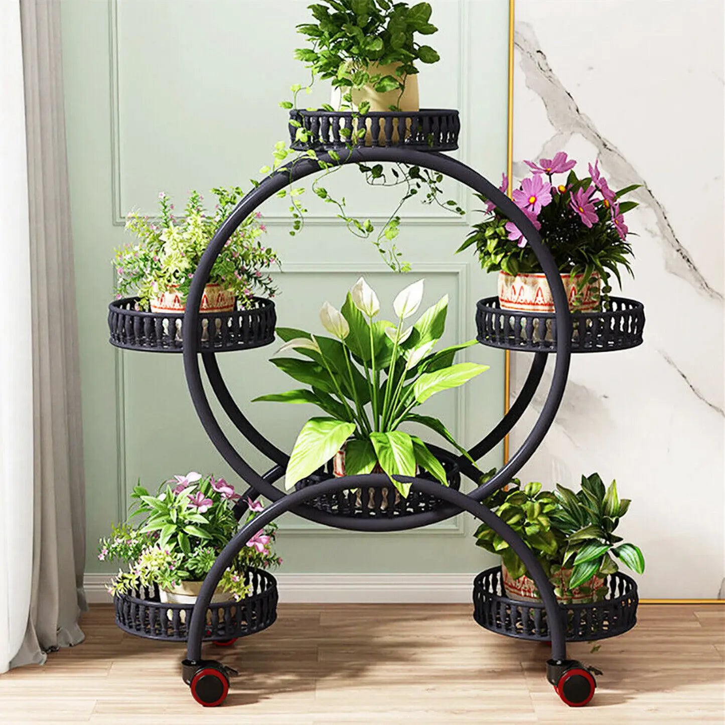 6-Pots Flower Holder Plant Stand