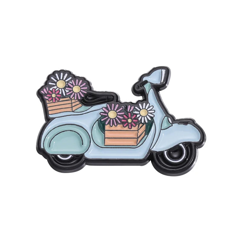 Elegant Enamel Brooch